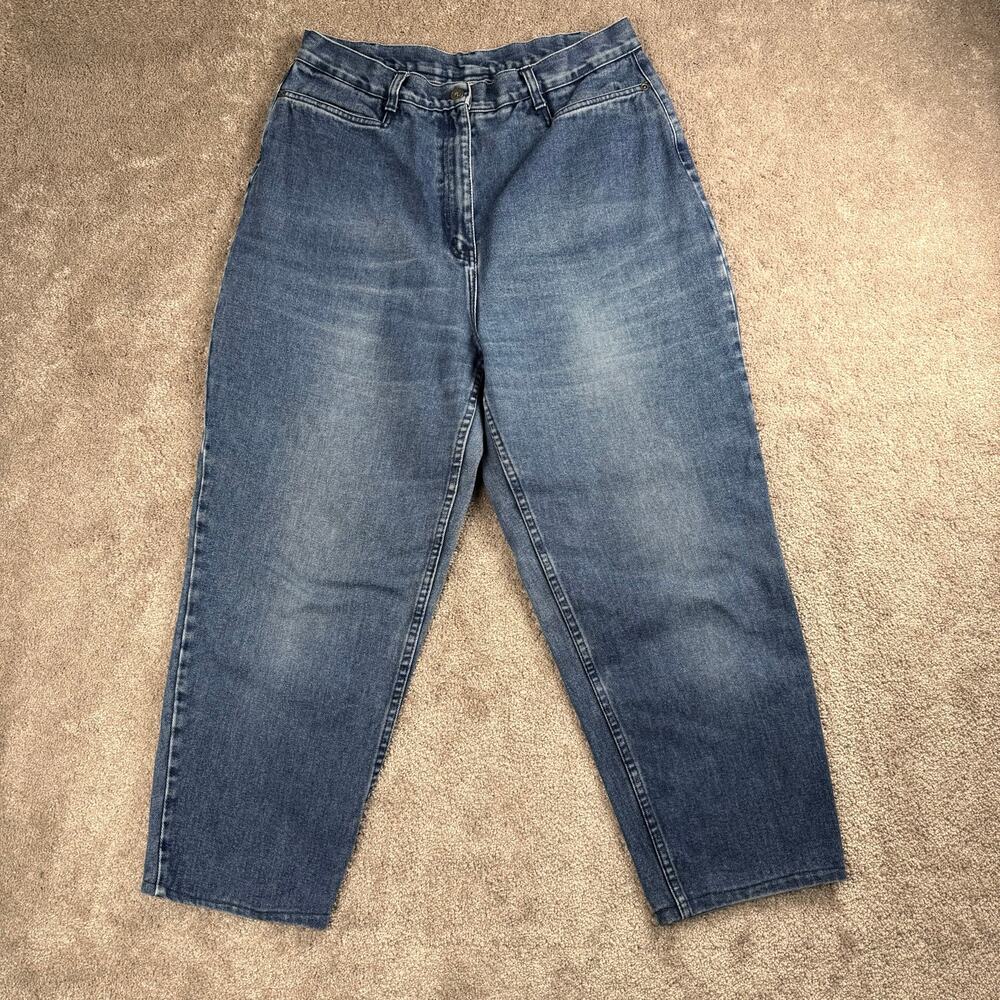 Christopher & Banks High Waist Tapered Cropped Denim Jeans Womens Size 16